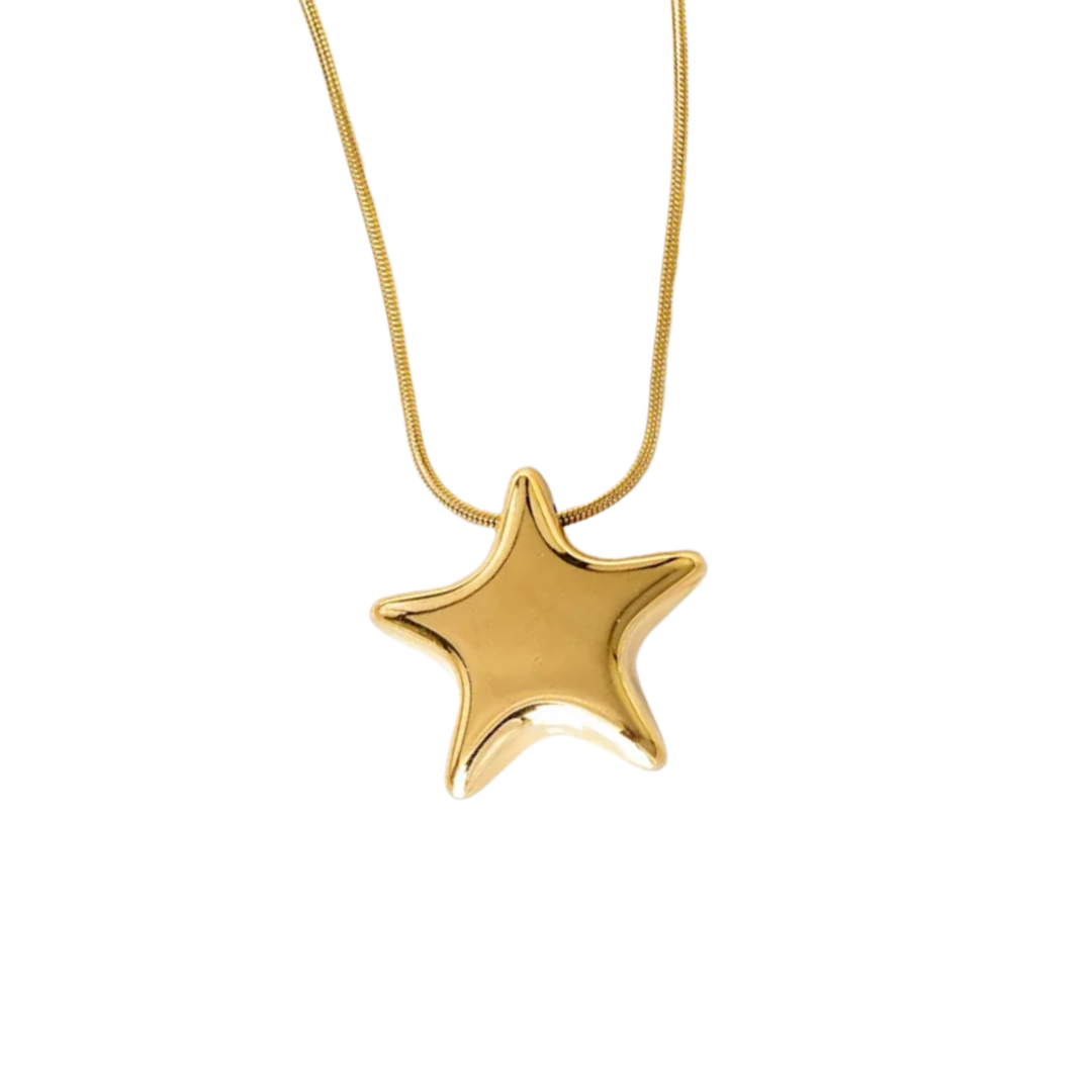 Gold star necklace