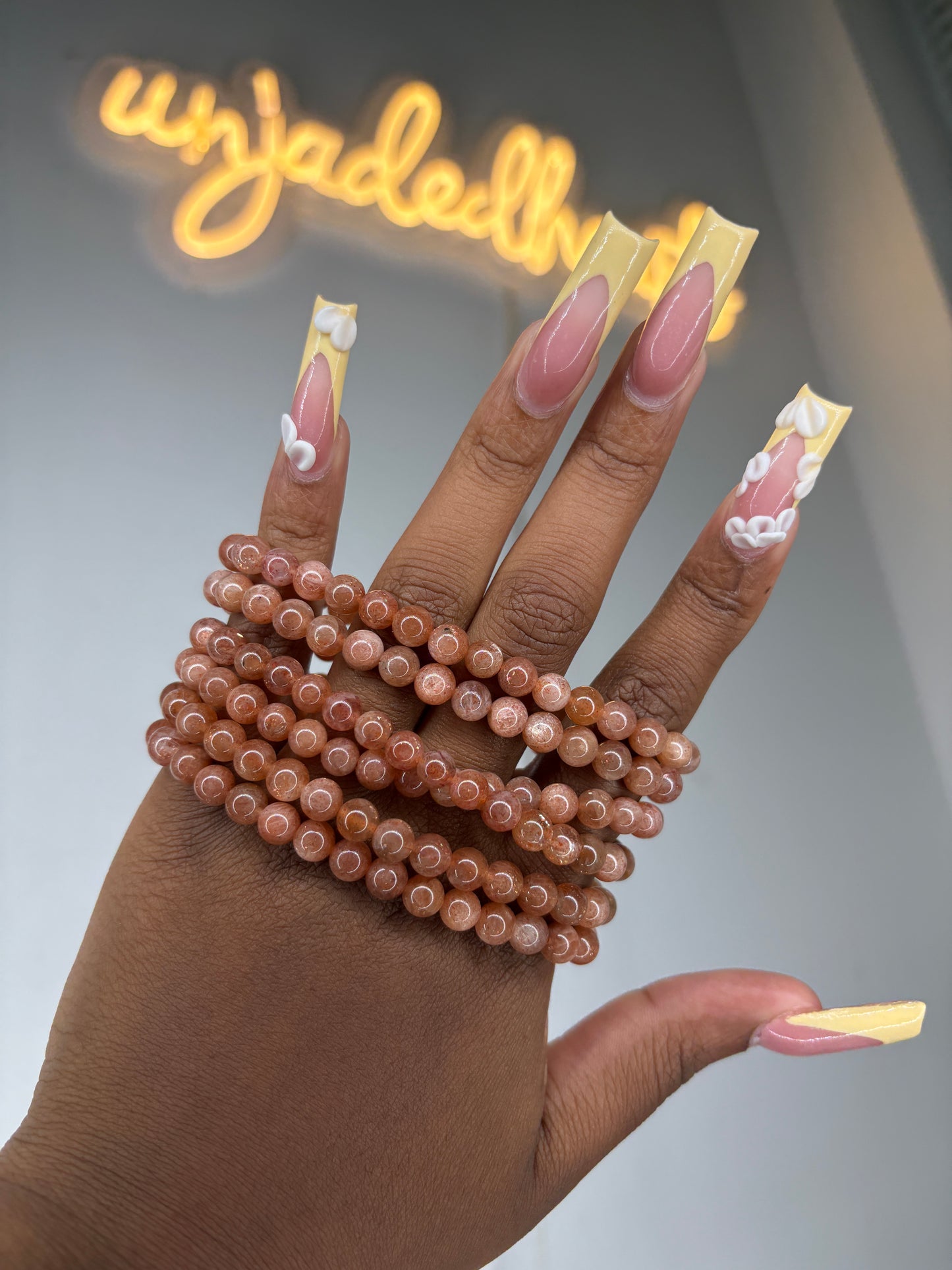 Sun stone beaded bracelets