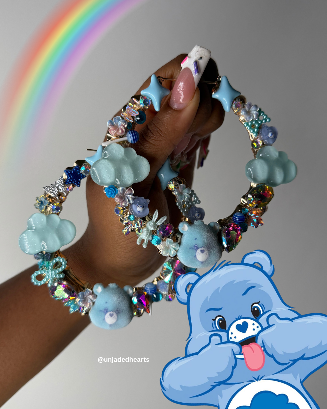 Blue care bear hoops