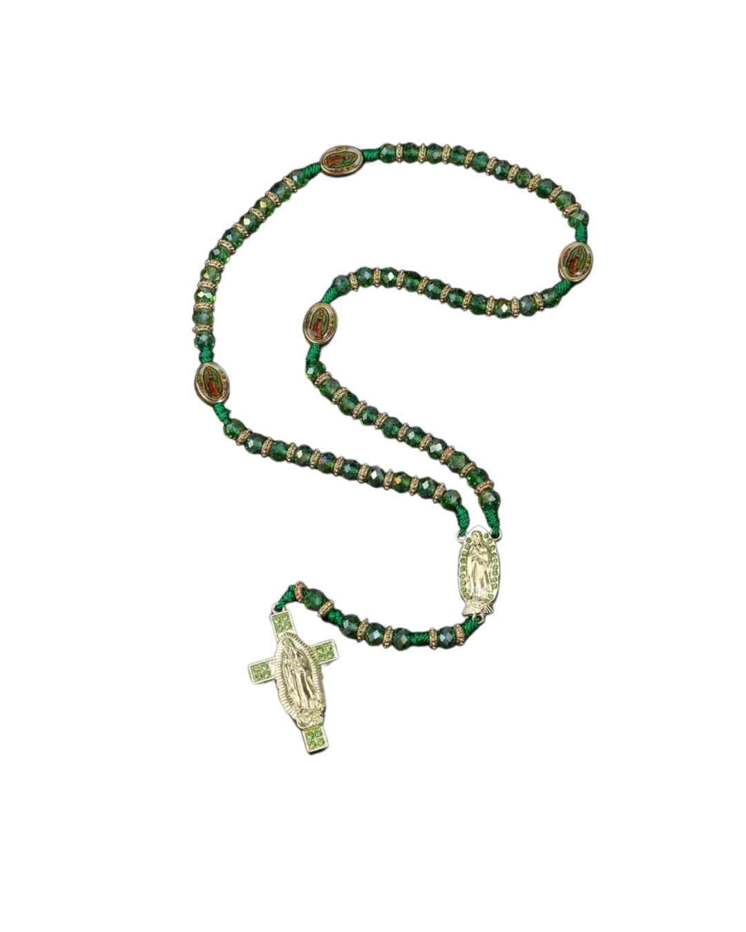Green bling rosary