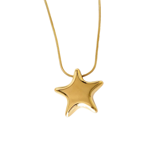 Gold star necklace