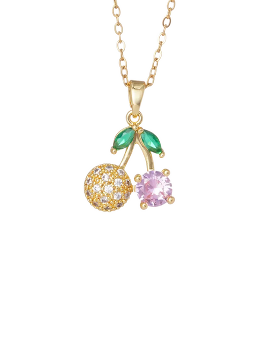 Cherry pink necklace