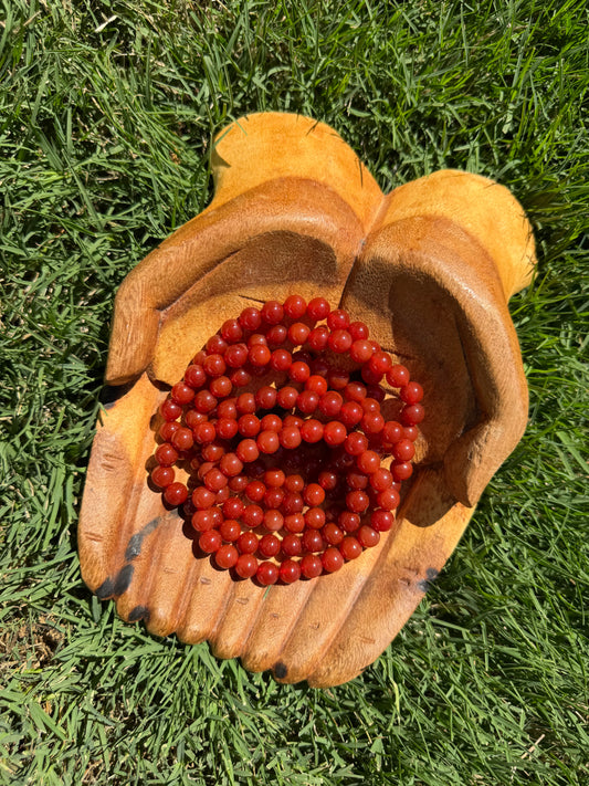 Carnelian beaded bracelet