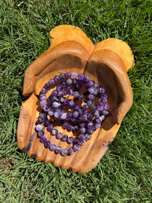 Amethyst beaded bracelet