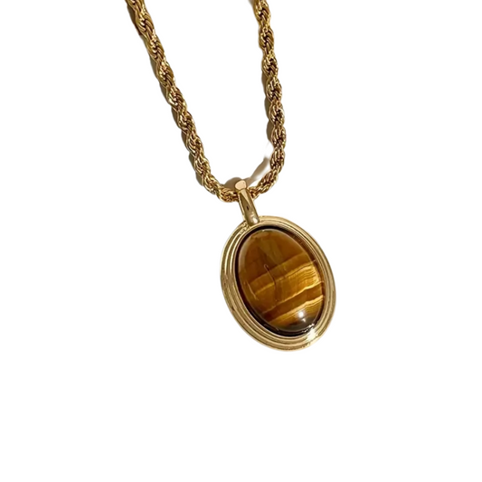 Tigers eye chain necklace