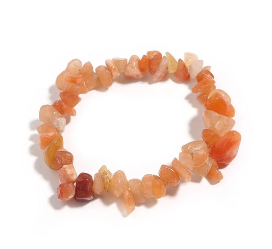 Sun stone chip bracelet