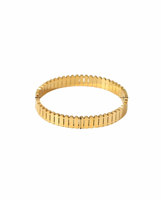 gold bracket bracelet