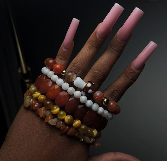 Carnelian & Friends authentic crystal stack