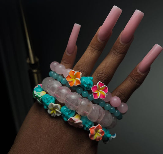 Aloha baby authentic crystal stacked set ✨