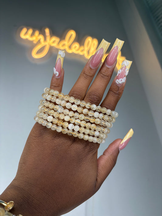 citrine beaded bracelet