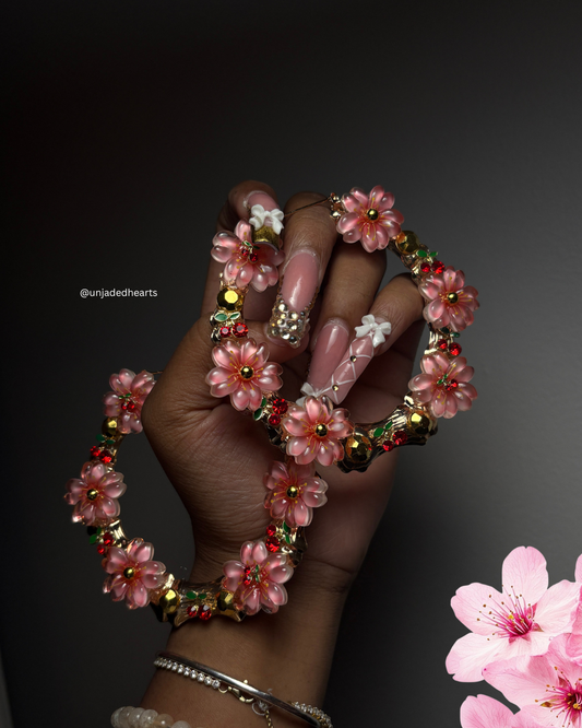 Cherry blossom hoops