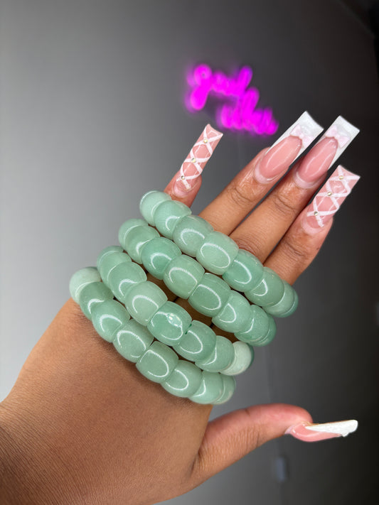Green aventurine bangle