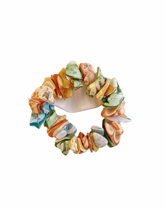 Colorful shell bracelet